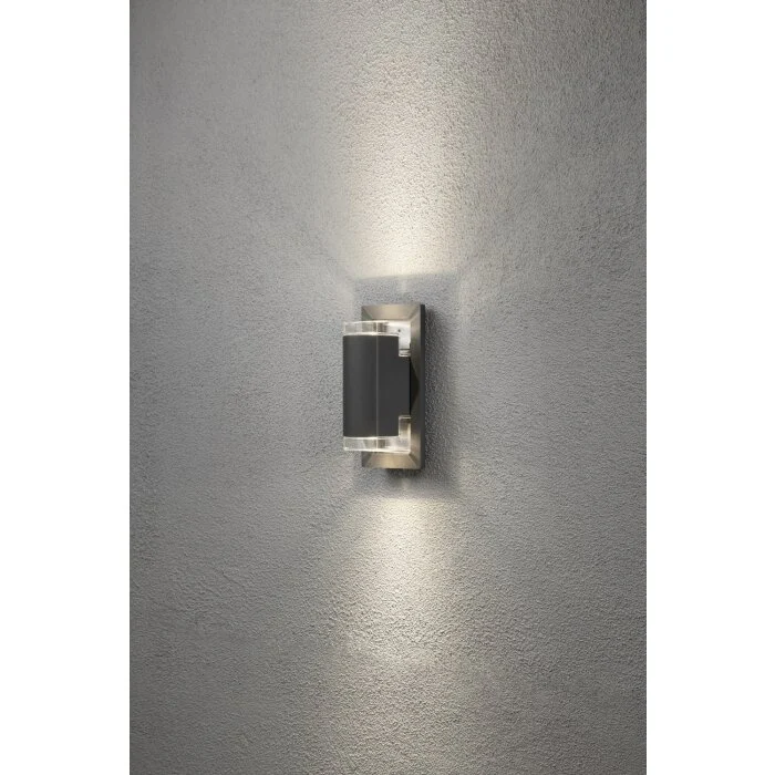 Konstsmide Potenza Aplique LED Antracita, 2 luces
