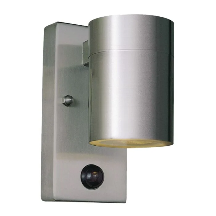 KS Verlichting Downlighter Aplique Acero inoxidable, 1 luz, Sensor de movimiento
