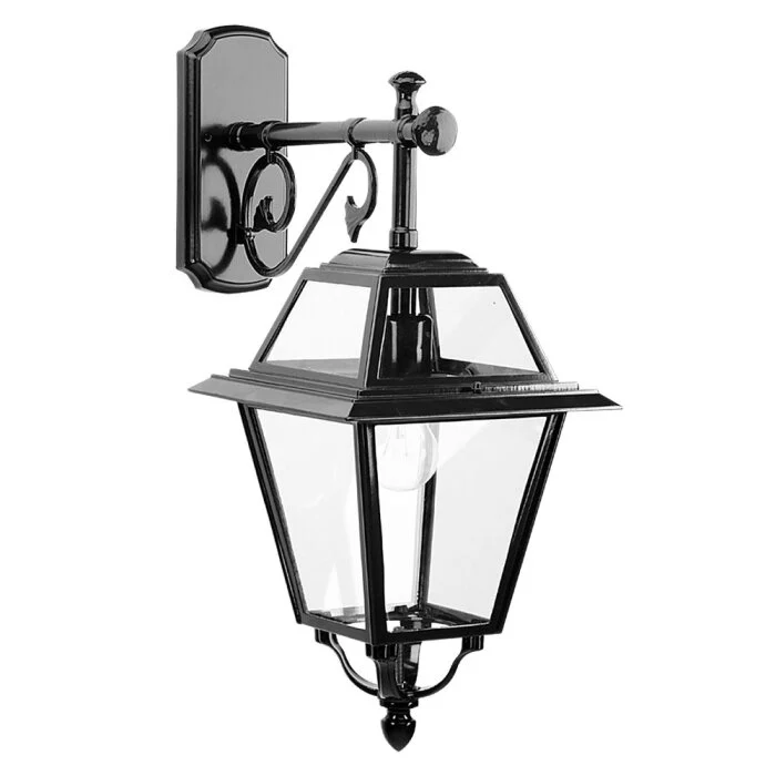 KS Verlichting Venray Aplique Negro, 1 luz