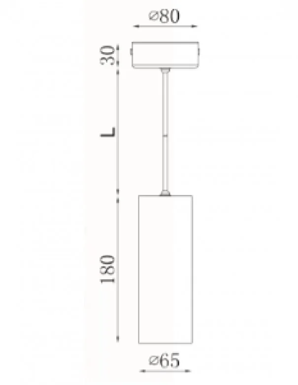 Lámpara Cilíndricas para Islas de Aluminio