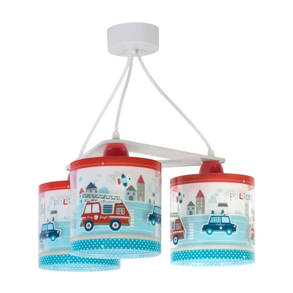 LÁMPARA DE TECHO INFANTIL 3 LUCES POLICE