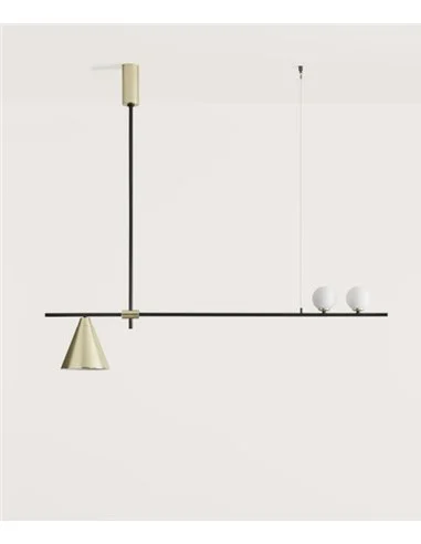 Lámpara colgante Crane - Aromas - Lámpara decorativa oro mate, LED 2700K