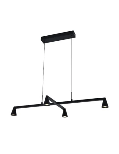 Lámpara colgante África - Mantra - Lámpara negra con 4 luces