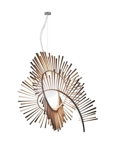 Lampara colgante Aimei - a-emotional light - Lámpara de madera de fresno, luz regulable