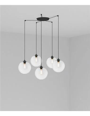 Lámpara colgante Clara - Faro - Lámpara araña moderna con 5 luces