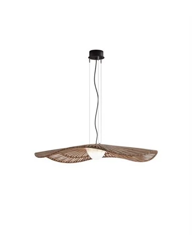 Lámpara Colgante Mediterrànea - Bover - Lámpara de exterior, de fibra sintética marrón, LED regulable Triac