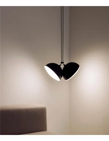 Lámpara colgante Nod - Milán - Diseño moderno, 2 luces orientables, 3m idónea para techos altos