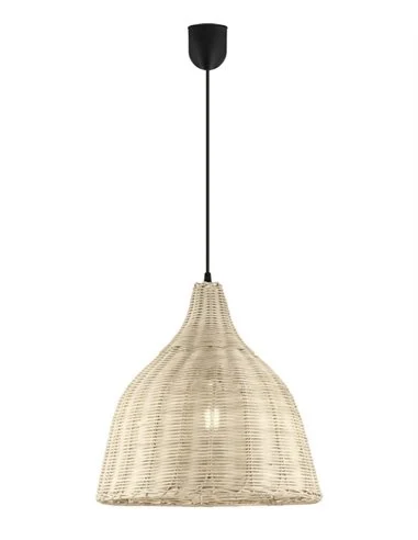 Lámpara colgante Sacoma - AJP - Lámpara de mimbre boho chic, Ø 36 cm