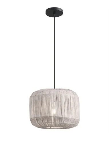 Lámpara colgante Tore - AJP - Lámpara de papel decorativa, acabado gris
