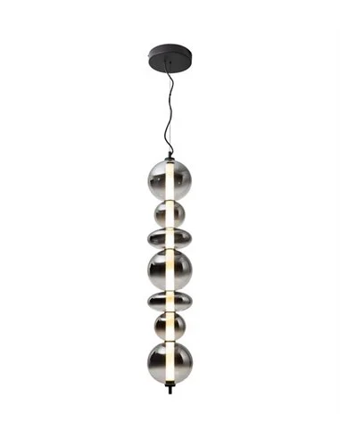 Lámpara colgante Gladis - Schuller - Posición horizontal o vertical, tulipas de cristal soplado