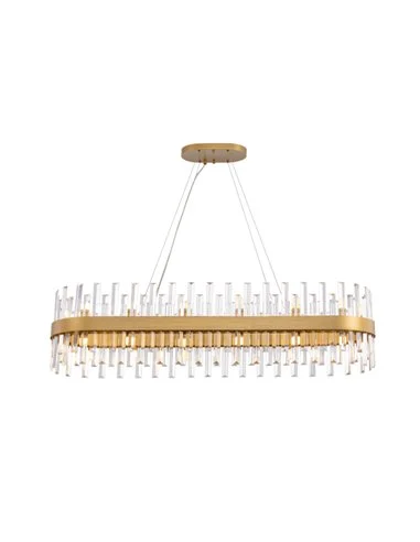 Lámpara colgante Grace - Schuller - Diseño ovalado, barras de cristal
