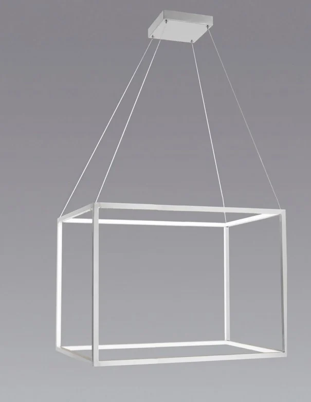 Lámpara Colgante Led Cubo Blanco