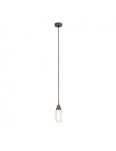 Lámpara colgante Brume - Faro - LED gris matelizado para baño IP44