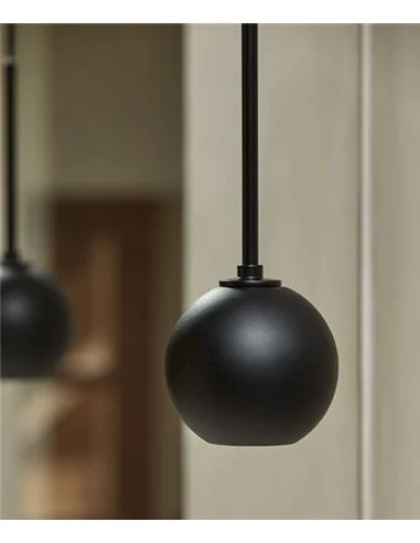 Lámpara de techo Lita 2 - Aromas - Colgante LED negra, estilo minimalista