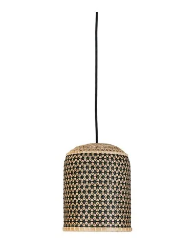 Lámpara colgante Pikul Single M - PET Lamp - Lámpara artesanal y reciclada, pantalla de fibra de bambú