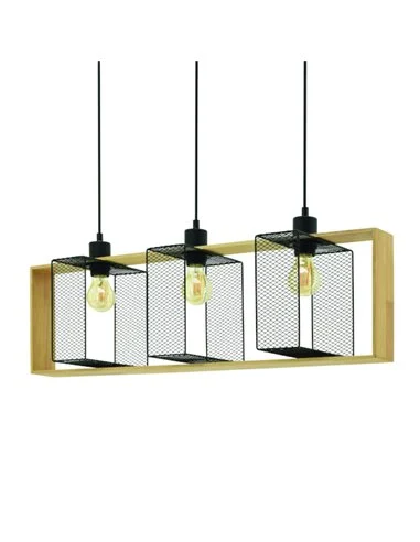 Lámpara colgante Raffaela - IDP Lampshades - Lámpara lineal con 3 luces