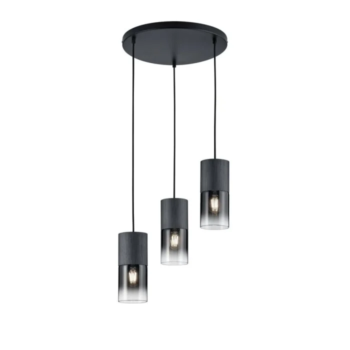 Lámpara Colgante Trio Leuchten ROBIN Negro, 3 luces