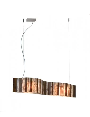 Lampara colgante Vento - a-emotional light - Lámpara de cristal beige, 96 cm