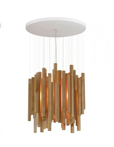 Lámpara Colgante Woods - a-emotional light - Lámpara de madera hecha a mano
