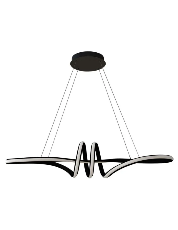 Lámpara Curvada 3000-4000-6000K Led de Metal Negro y Acrílico