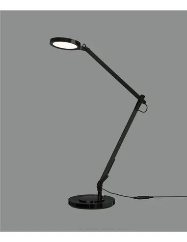 Lámpara de escritorio Luxa - ACB - Lámpara orientable negra, LED regulable