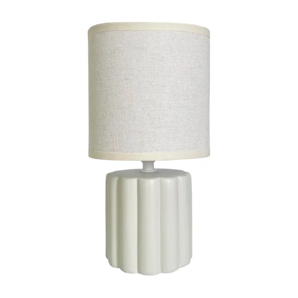 LÁMPARA DE MESA CERÁMICA BLANCA E14 BONNIE