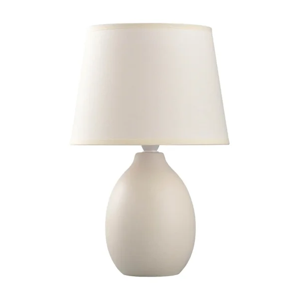 LÁMPARA DE MESA CERÁMICA BLANCA E14 SARIEL