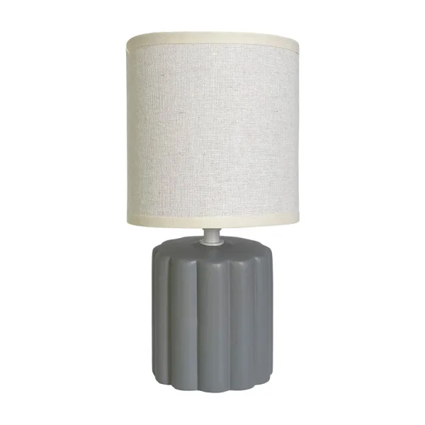 LÁMPARA DE MESA CERÁMICA GRIS E14 BONNIE
