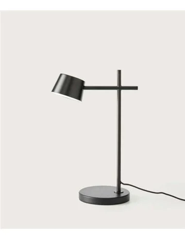 Lámpara de Mesa Nera - Aromas - Lámpara de lectura LED regulable 3000K, estilo moderno y minimalista, color negro acero