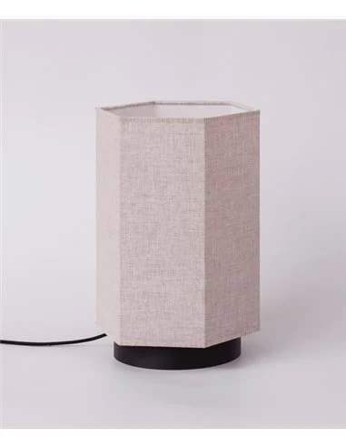 Lámpara de mesa Roxi – Robin – Pantalla de tela crema, 1xE27