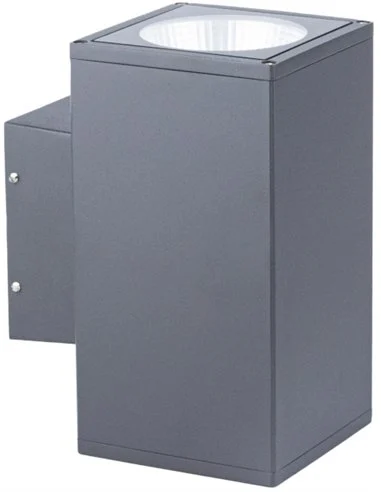 Lámpara de pared de exterior Tower - Iberlamp - Aplique antracita con doble iluminación