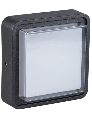Lámpara de pared/techo de exterior Pilot - Iberlamp - Diseño cuadrado antracita
