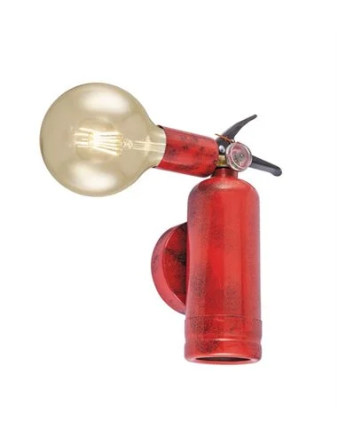 Lámpara de pared Dylan - AJP - Lámpara estilo industrial vintage, rojo envejecido