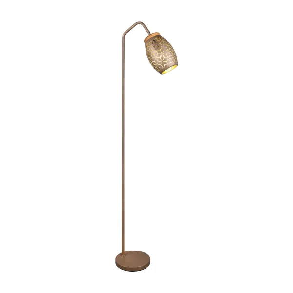 LÁMPARA DE PIE 1 LUZ METAL COFFEE E27 BIRKITA