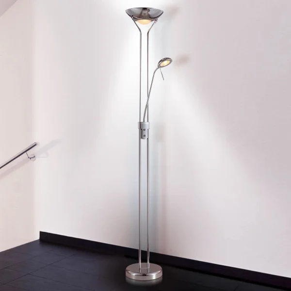 LÁMPARA DE PIE LED AYMERICK 18W CROMO