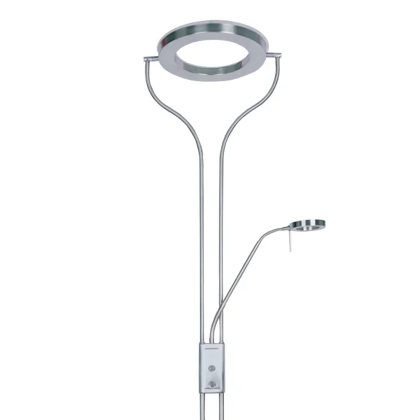 LÁMPARA DE PIE LED CAROUSEL 26W NÍQUEL SATINADO