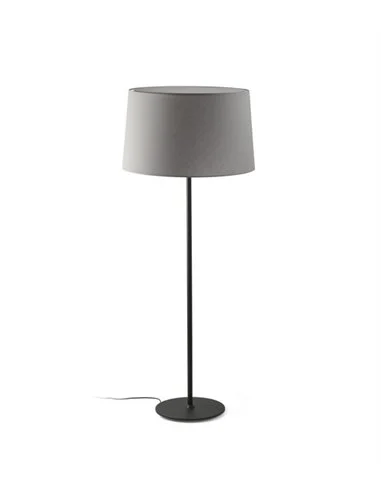 Lámpara de pie Windsor - Faro - Pantalla de tela gris