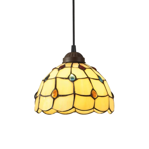 LÁMPARA DE TECHO 1 LUZ 20 CM TIFFANY JEWEL