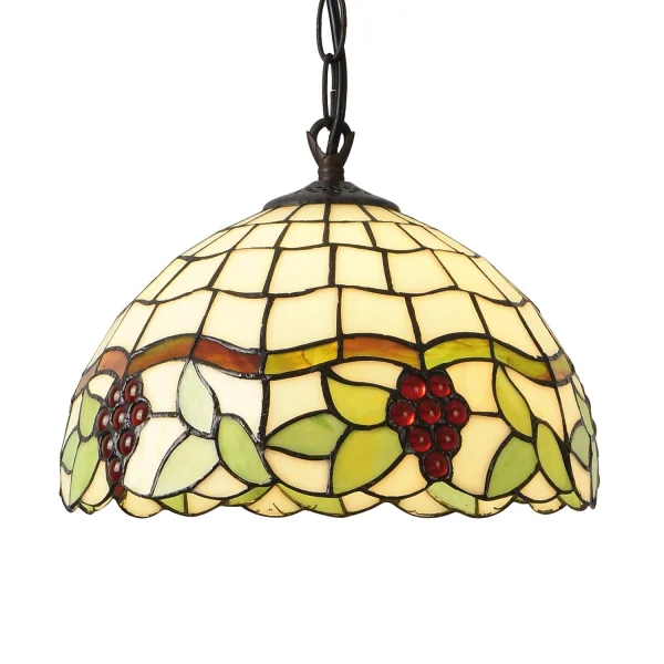 LÁMPARA DE TECHO 1 LUZ 30 CM TIFFANY GRAPE