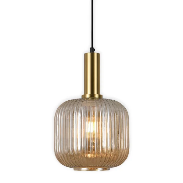 LÁMPARA DE TECHO 1 LUZ TULIPA ÁMBAR Ø20 E27 SHELBY