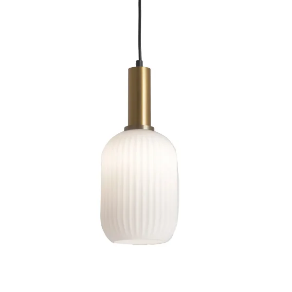 LÁMPARA DE TECHO 1 LUZ TULIPA BLANCO OPAL E27 SHELBY