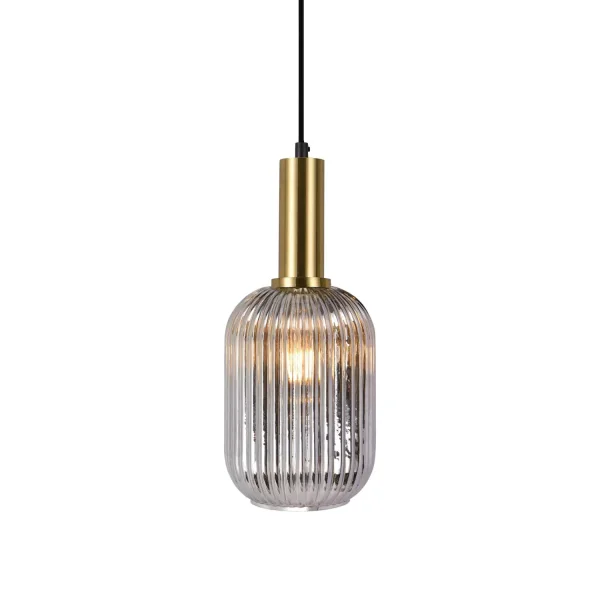 LÁMPARA DE TECHO 1 LUZ TULIPA FUMÉ ESPEJADO E27 SHELBY