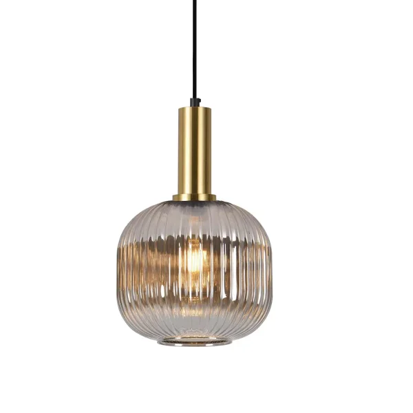 LÁMPARA DE TECHO 1 LUZ TULIPA FUMÉ ESPEJADO Ø20 E27 SHELBY