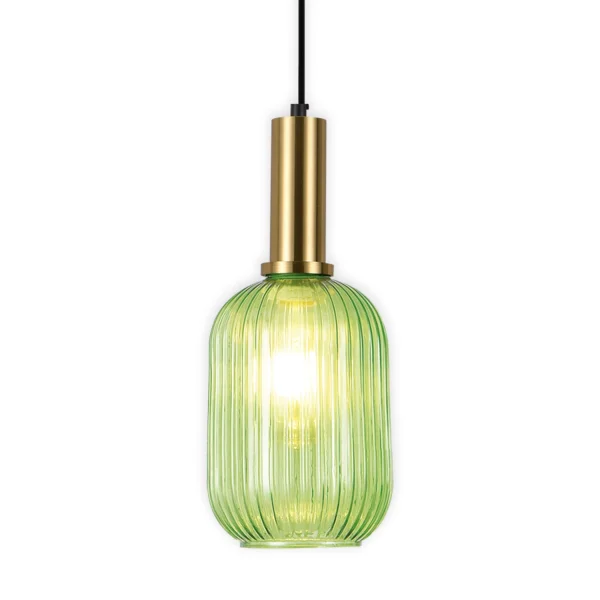 LÁMPARA DE TECHO 1 LUZ TULIPA VERDE E27 SHELBY
