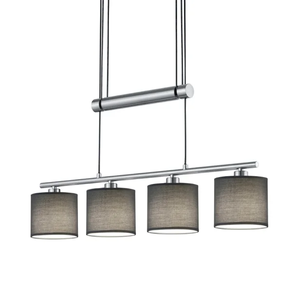 LÁMPARA DE TECHO 4 LUCES OLIVIA GRIS