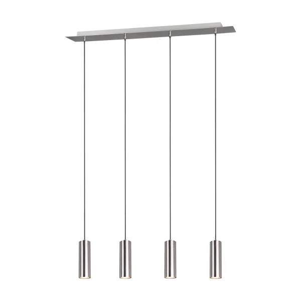 LÁMPARA DE TECHO GRAFTON 4 LUCES NÍQUEL MATE
