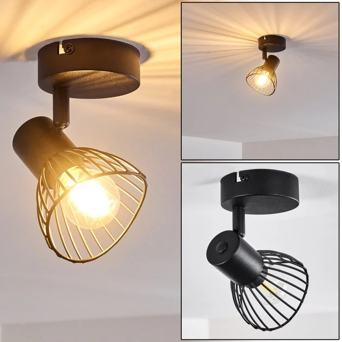 Lámpara de Techo Holbol Negro, 1 luz