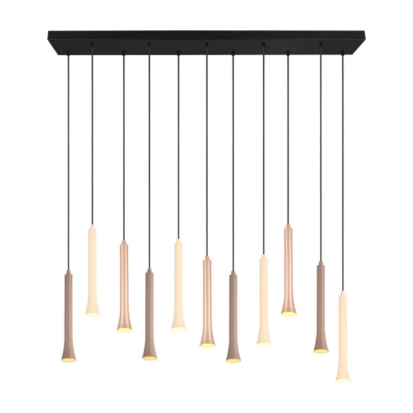 LÁMPARA DE TECHO LED 11 LUCES 33W REGULABLE BASE RECTANGULAR FABIOLA