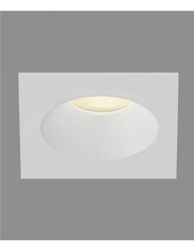 Lámpara de techo empotrable Velt - ACB - Foco cuadrado blanco apto para exterior (IP64)