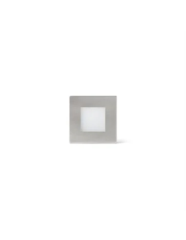 Empotrable de pared Frol - Faro - Foco LED cuadrado de exterior IP65, níquel mate